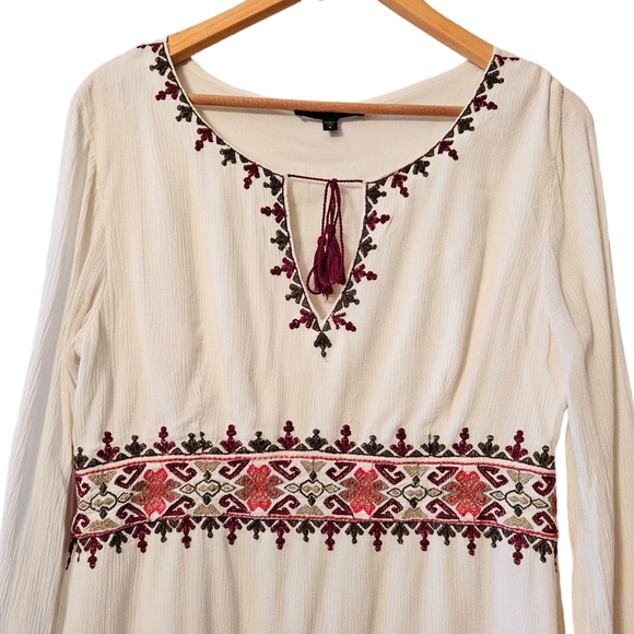Sanctuary Azita Bohemian Embroidery Bell Sleeves Mini Dress Size 8. - Picture 6 of 15
